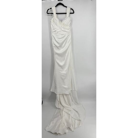 Amy & Eve Strapless Wedding Dress Bridal Gown Off Shoulder Sweetheart Mermaid - Picture 8 of 15